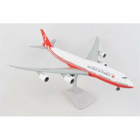 YENDO 1-200 Scale No.Tc-Trk Reg Turkish Government 747-8 W-Gear Model Airplane YE3449045